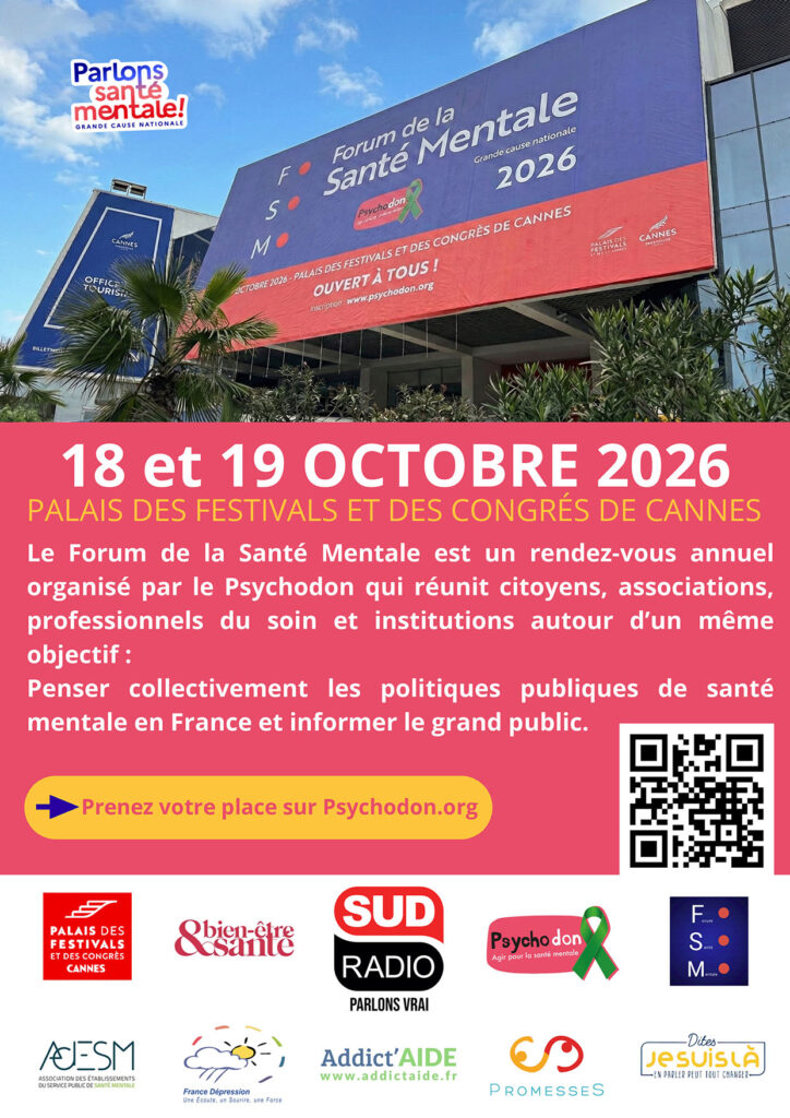 Affiche du Forum de la Santé Mentale 2026 à Cannes